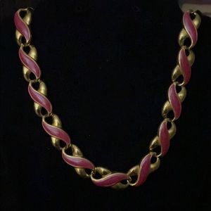 Pink and gold necklace